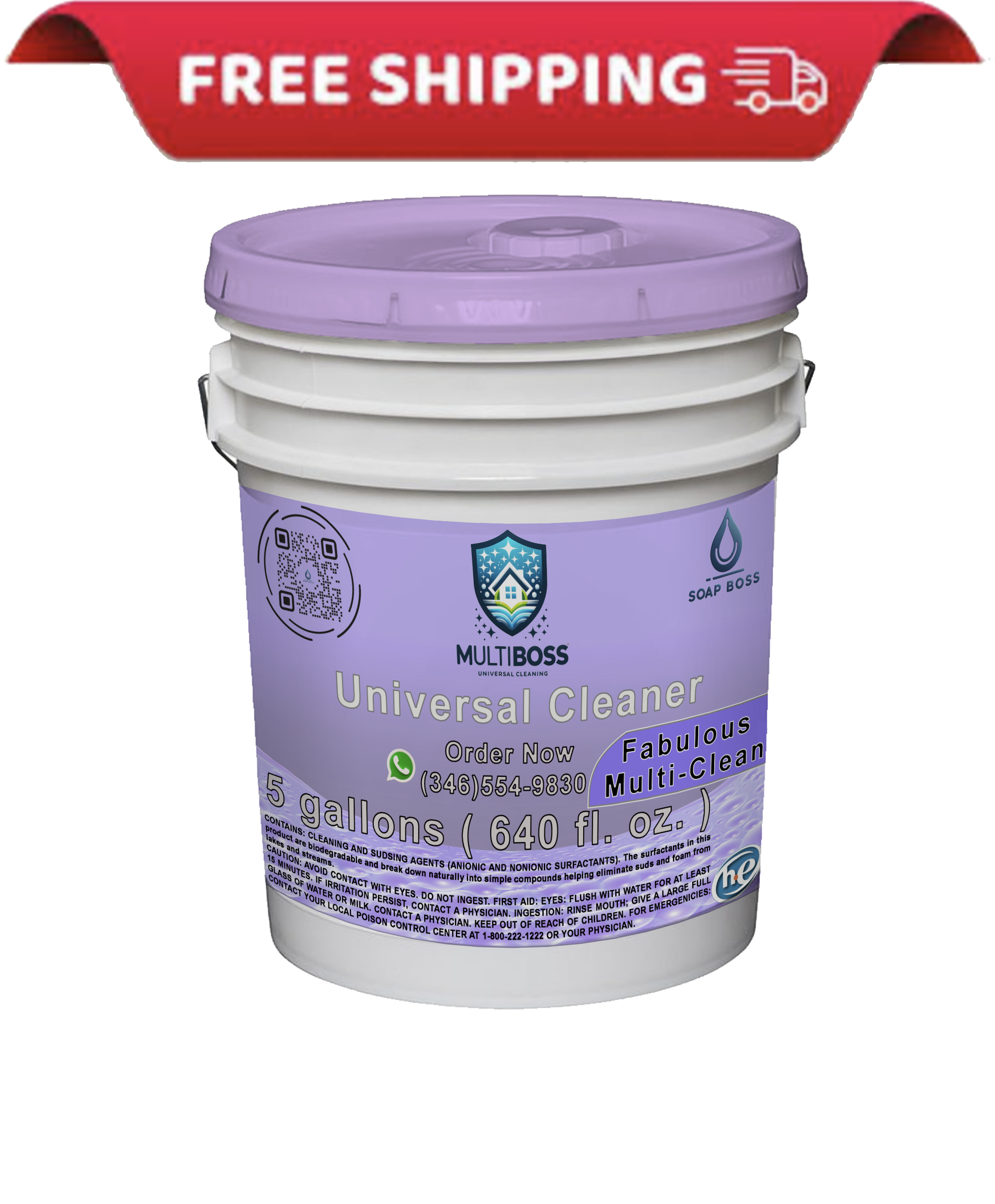 Boss Clean® Multi - Purpose Cleaning Solution - 5 - Gallon Heavy Duty Cleaner - Soap Boss