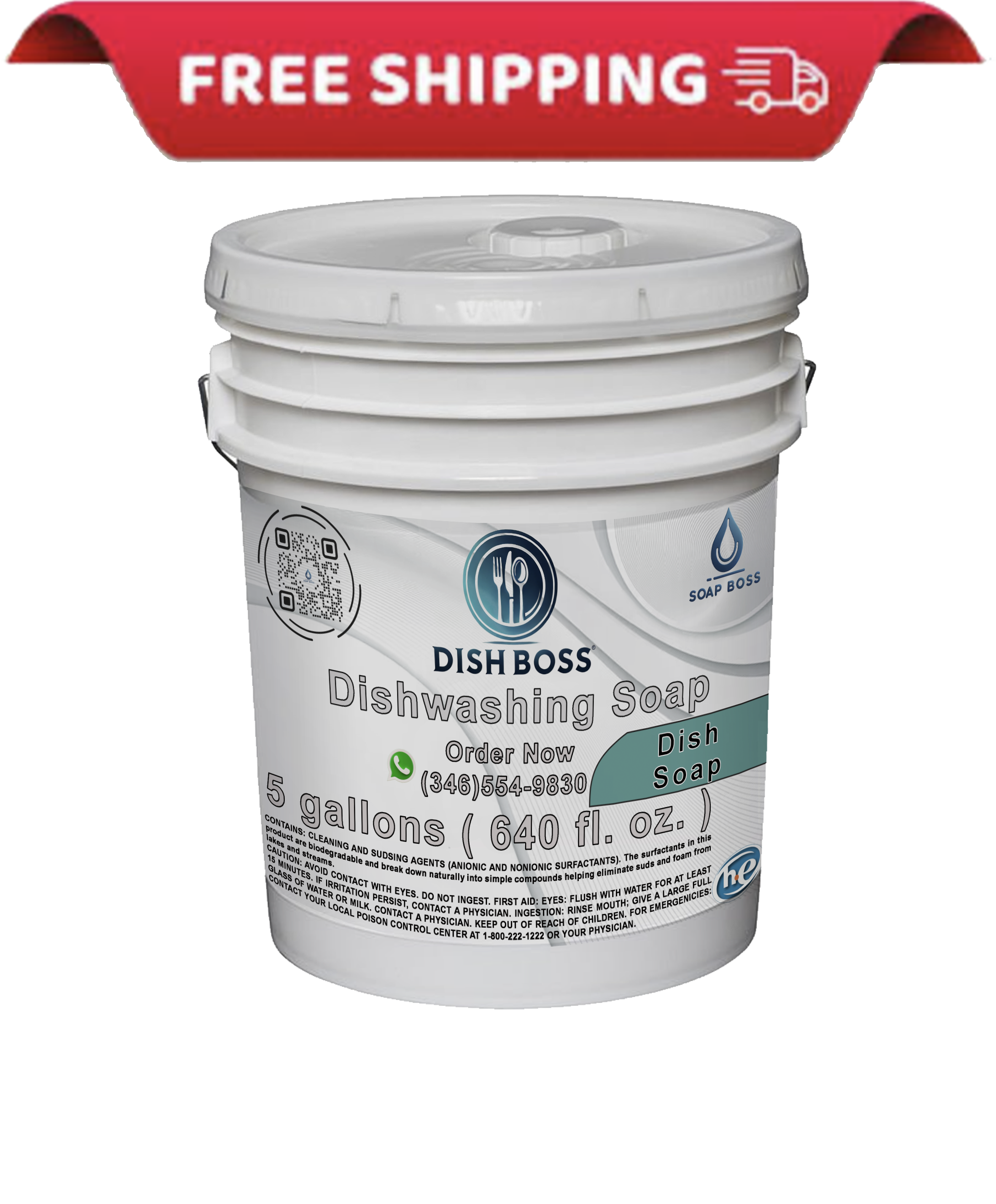 Dish Boss® Ultra Grease - Fighting Dish Soap - 5 - Gallon Heavy Duty Cleaner - Soap Boss