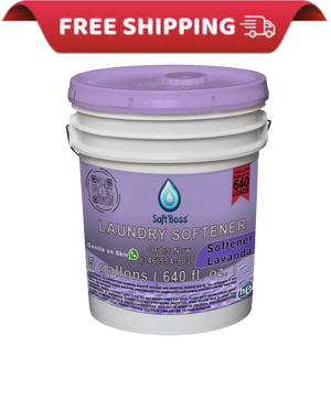 Soft Boss® 5 - Gallon Lavender Fabric Softener - Relaxing Scent & Ultimate Softness - Soap Boss