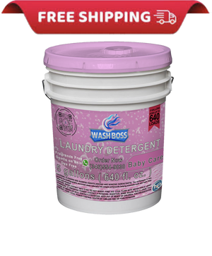 Wash Boss® 5 - Gallon Baby Care Laundry Detergent - Gentle & Hypoallergenic Formula - Soap Boss