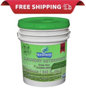 Wash Boss® Green + Softener Laundry Detergent - 5 - Gallon All - in - One Cleaning Solution - Soap Boss
