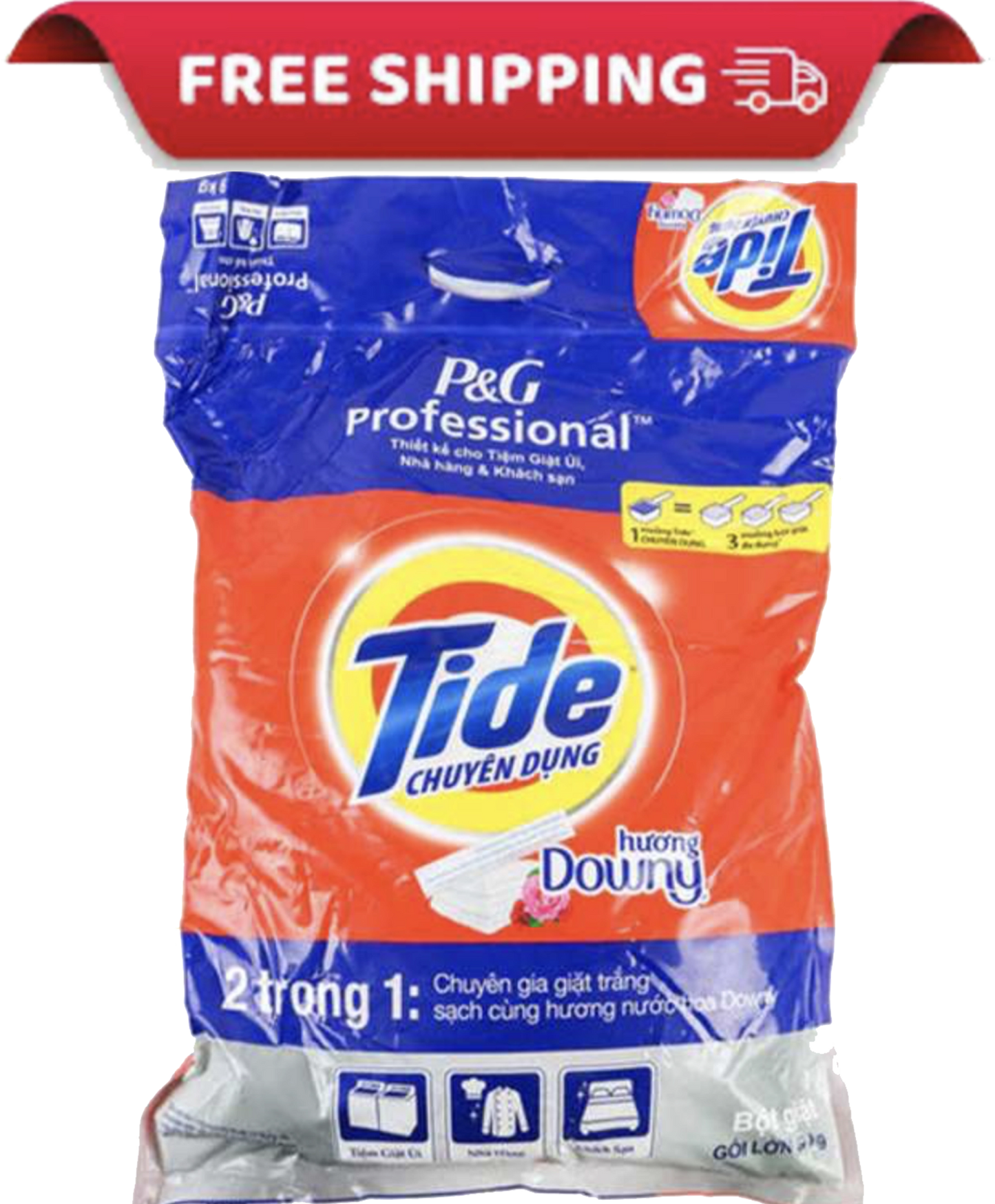 TIDE Powder Laundry Detergent Professional Plus Downy 19 lbs/ 8.5 Kg (225+Loads) - Soap Boss