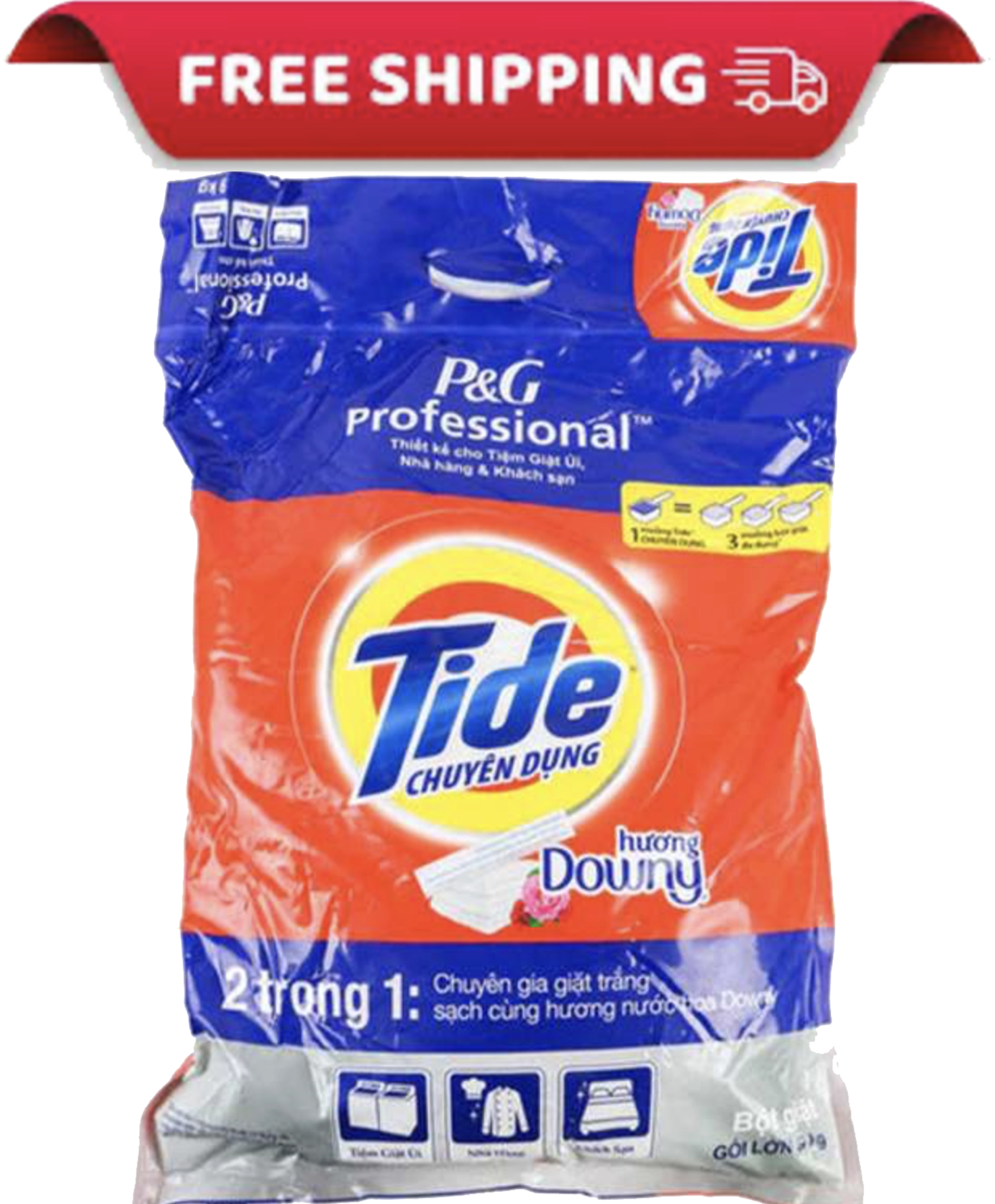 TIDE Powder Laundry Detergent Professional Plus Downy 19 lbs/ 8.5 Kg (225+Loads) - Soap Boss